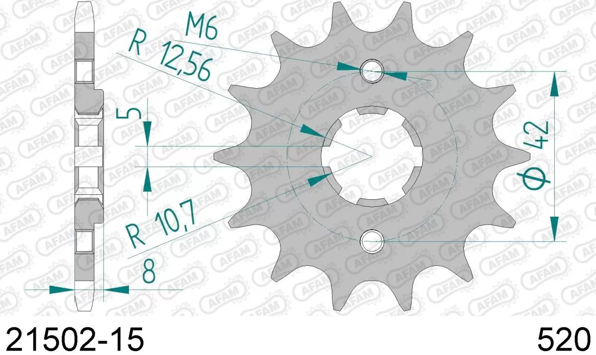 AFAM Sprocket Front 15T - 520