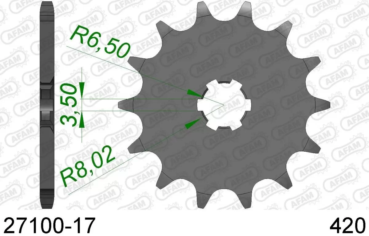 AFAM Sprocket Front 17T - 420
