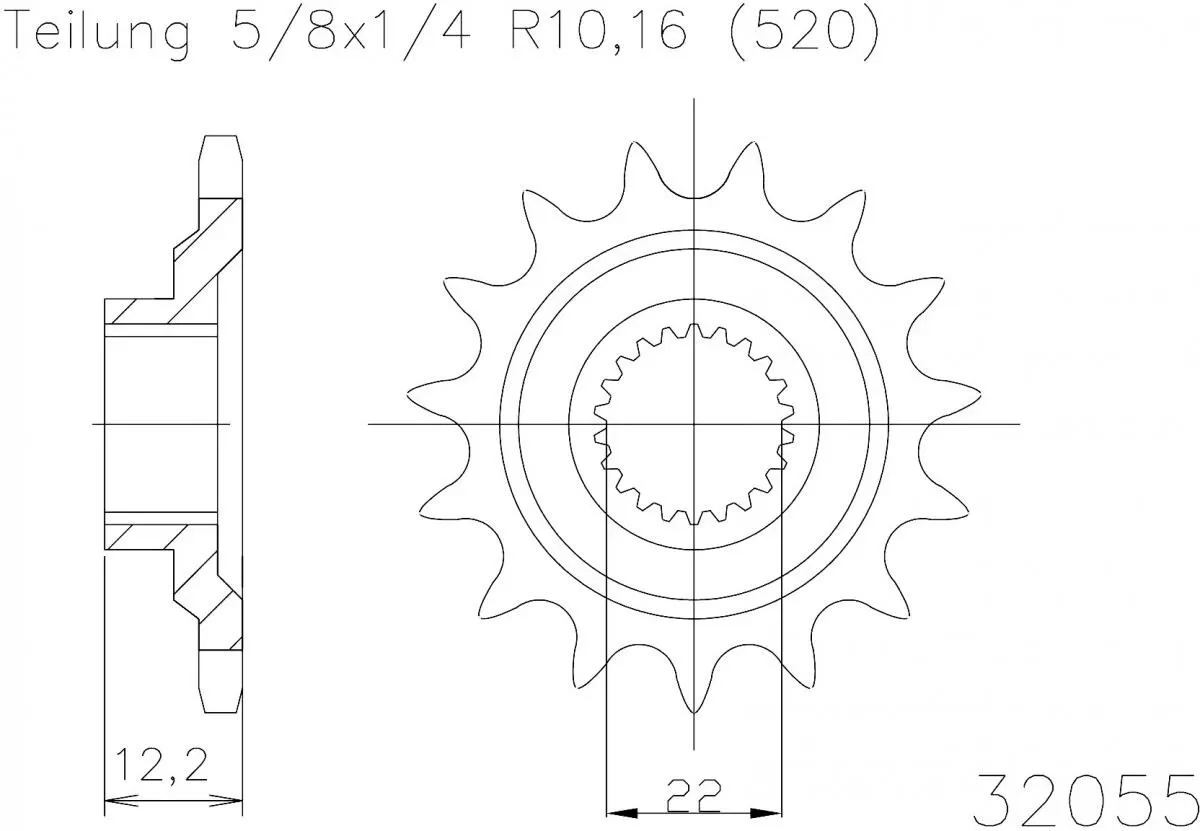 Esjot Sprocket Front 17T - 520
