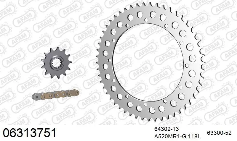 AFAM Chainset - Aluminium