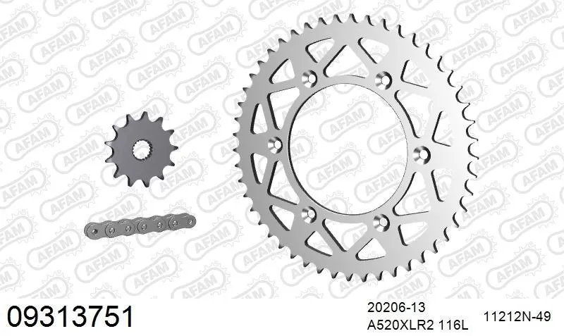 AFAM Chainset - Aluminium