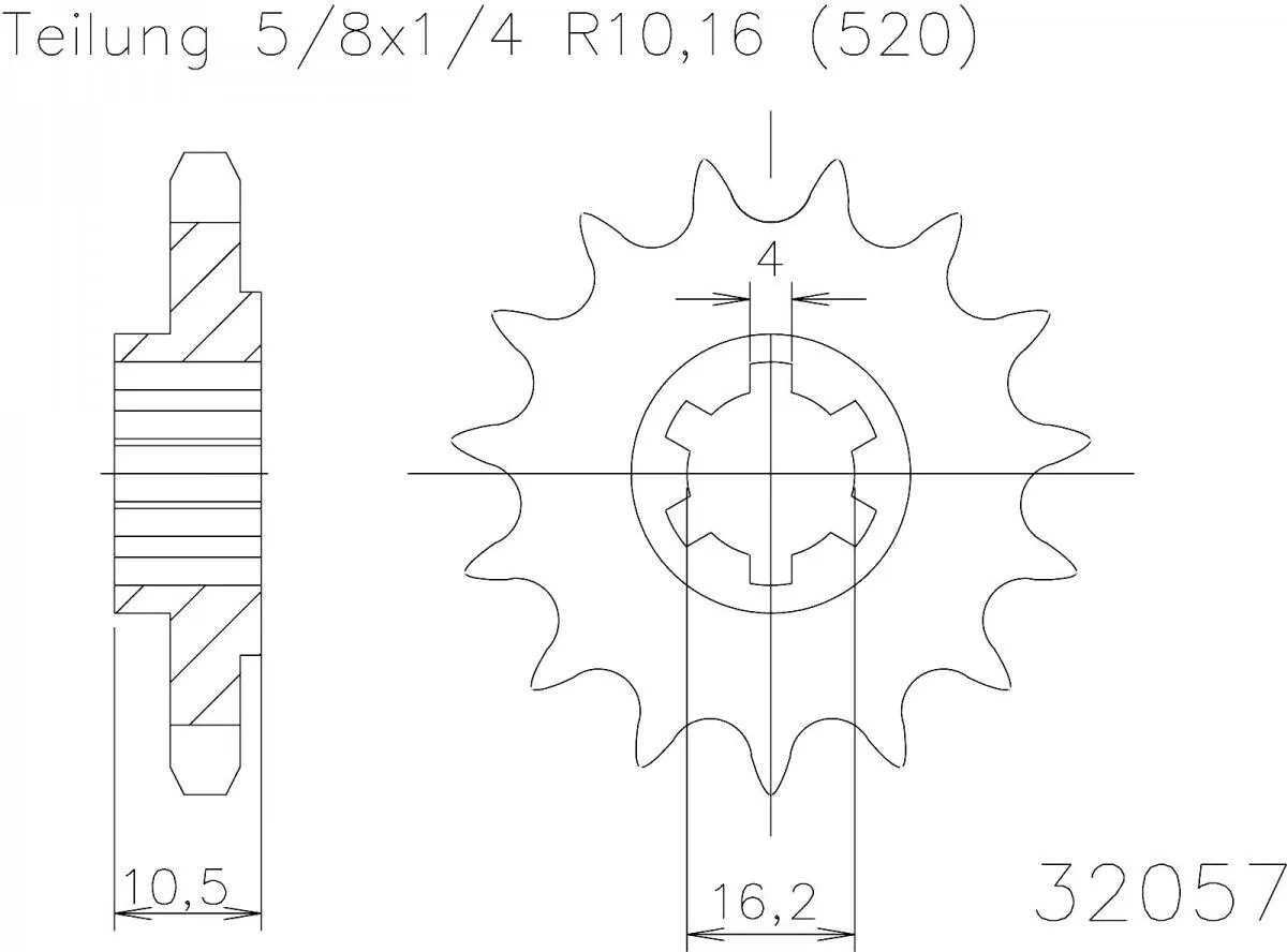 Esjot Sprocket Front 13T - 520