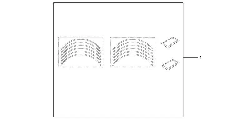 Honda Wheel Sticker Set Red