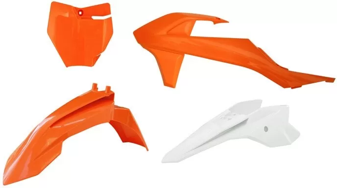 Rtech 4-Piece Plastic Kit Orange/White SX 50 2016-2023
