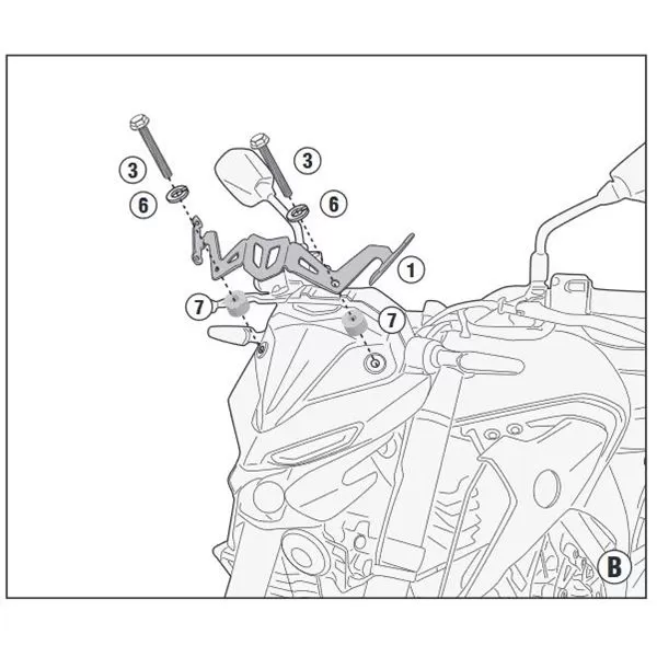 GIVI Windshield mounting kit
