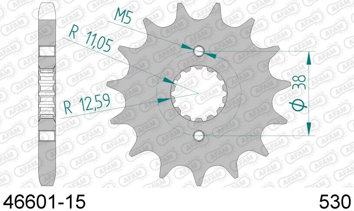 AFAM Sprocket Front 15T - 530