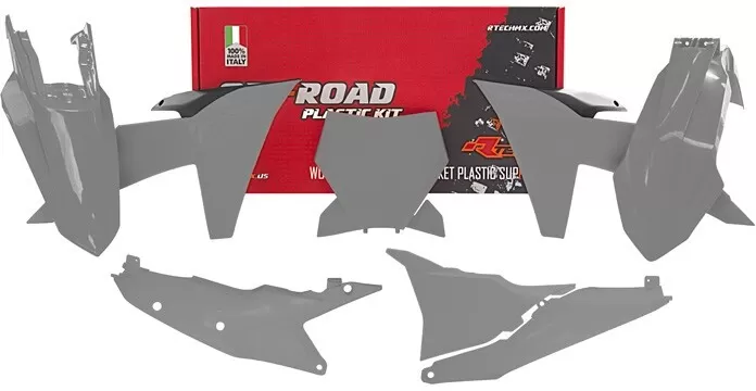 Rtech 6-Piece Plastic Kit Quantum Grey/Black SX 125-300 '23
