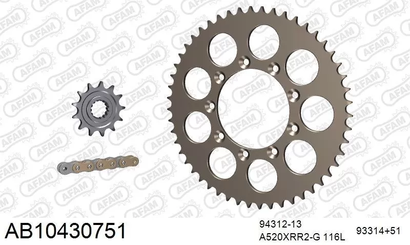 AFAM Chainset - Aluminium AB