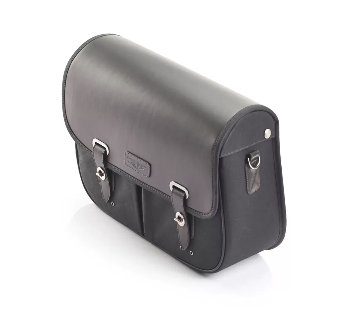 Triumph Side Bag Left 13.8L black waxed cotton Bonneville